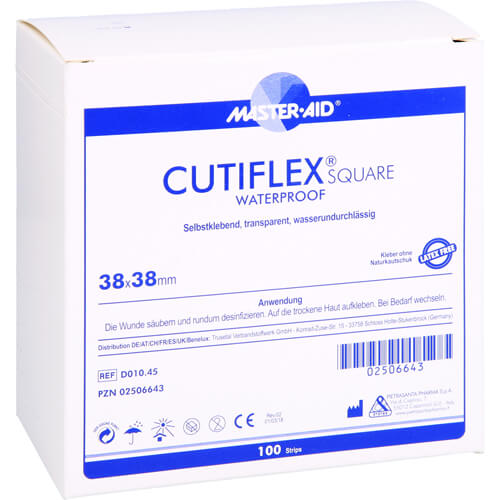 CUTIFLEX Folien-Pflaster square 38x38 mm MasterAid CUTIFLEX Folien-Pflaster square 38x38 mm MasterAid