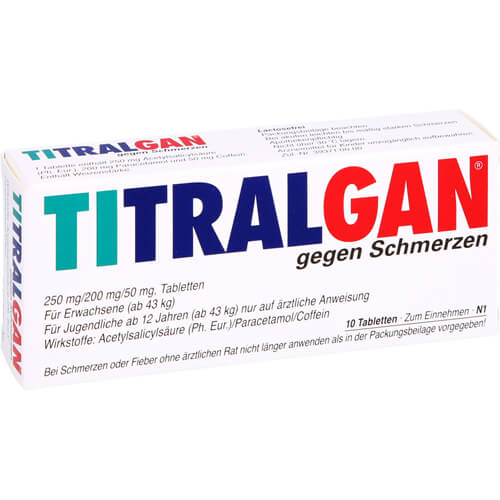 TITRALGAN Tabletten gegen Schmerzen TITRALGAN Tabletten gegen Schmerzen