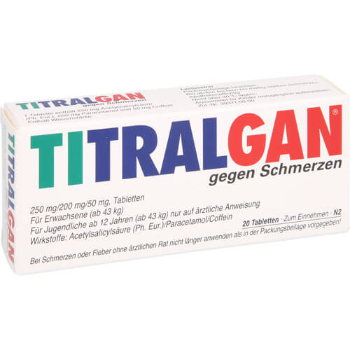 TITRALGAN Tabletten gegen Schmerzen TITRALGAN Tabletten gegen Schmerzen