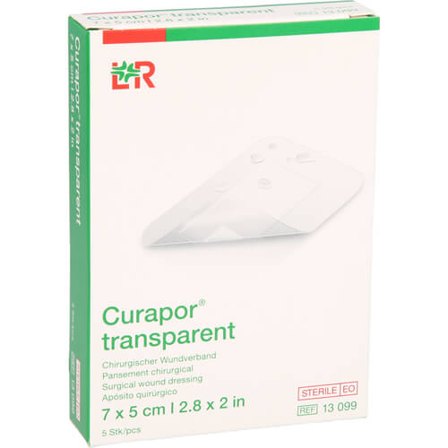 CURAPOR Wundverband steril transparent 5x7 cm CURAPOR Wundverband steril transparent 5x7 cm