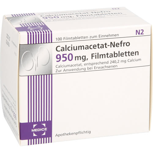 CALCIUMACETAT NEFRO 950 mg Filmtabletten CALCIUMACETAT NEFRO 950 mg Filmtabletten