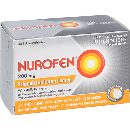 NUROFEN 200 mg Schmelztabletten Lemon NUROFEN 200 mg Schmelztabletten Lemon