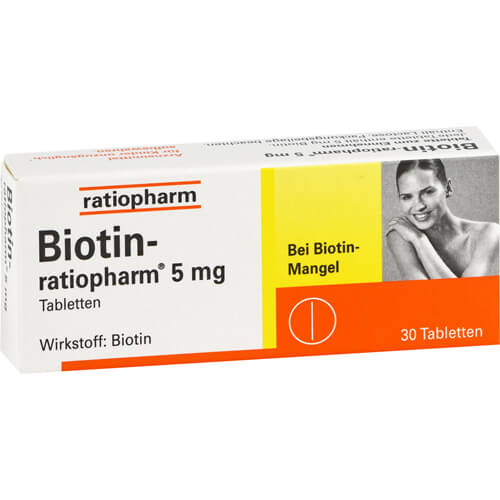 BIOTIN-RATIOPHARM 5 mg Tabletten BIOTIN-RATIOPHARM 5 mg Tabletten