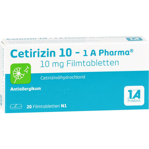 CETIRIZIN 10-1A Pharma Filmtabletten CETIRIZIN 10-1A Pharma Filmtabletten