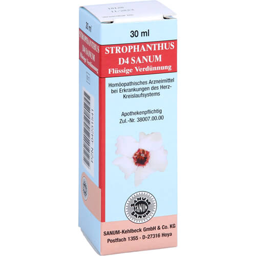 STROPHANTHUS D 4 Sanum flüssige Verdünnung Tropfen STROPHANTHUS D 4 Sanum flüssige Verdünnung Tropfen
