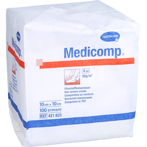 MEDICOMP Vlieskomp.unsteril 10x10 cm MEDICOMP Vlieskomp.unsteril 10x10 cm