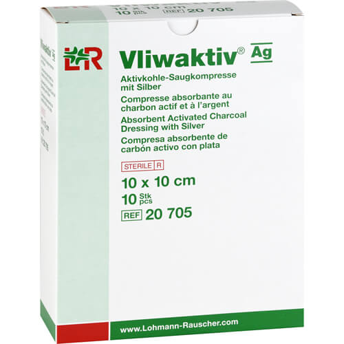 VLIWAKTIV AG Aktivkohle Saugkomp.m.Silber 10x10 cm VLIWAKTIV AG Aktivkohle Saugkomp.m.Silber 10x10 cm