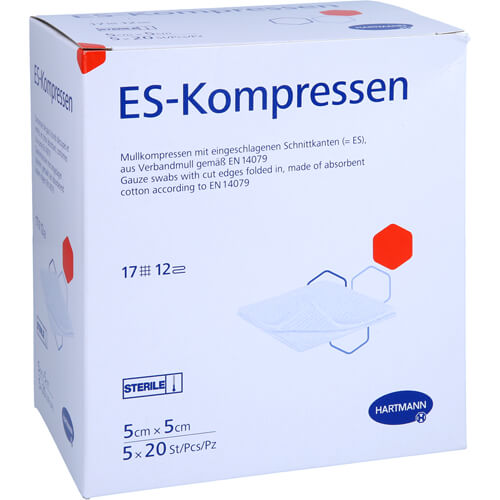 ES-KOMPRESSEN steril 5x5 cm 12fach Großpackung ES-KOMPRESSEN steril 5x5 cm 12fach Großpackung