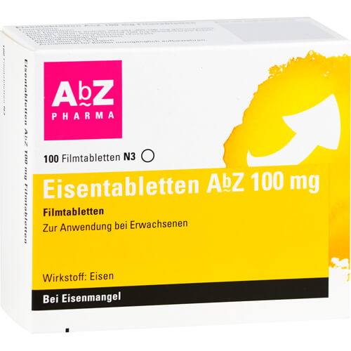 EISENTABLETTEN AbZ 100 mg Filmtabletten EISENTABLETTEN AbZ 100 mg Filmtabletten