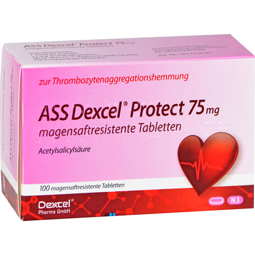 ASS Dexcel Protect 75 mg magensaftres.Tabletten ASS Dexcel Protect 75 mg magensaftres.Tabletten