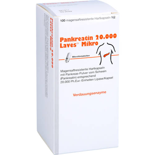 PANKREATIN 20.000 Laves Mikro magensaftr.Hartkaps. PANKREATIN 20.000 Laves Mikro magensaftr.Hartkaps.