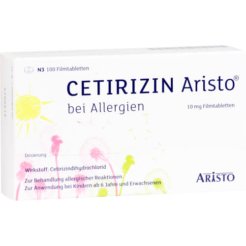 CETIRIZIN Aristo bei Allergien 10 mg Filmtabletten CETIRIZIN Aristo bei Allergien 10 mg Filmtabletten