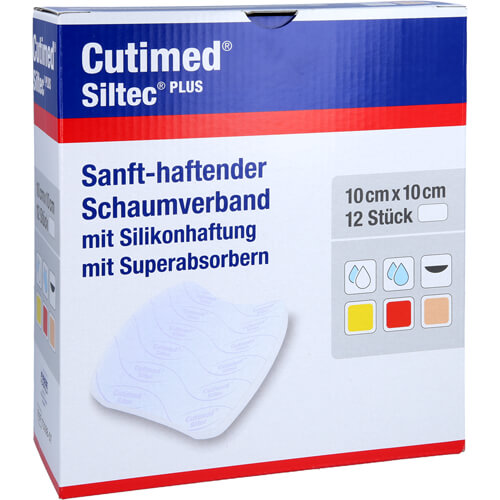 CUTIMED Siltec Plus Schaumverb.10x10 cm haftend CUTIMED Siltec Plus Schaumverb.10x10 cm haftend