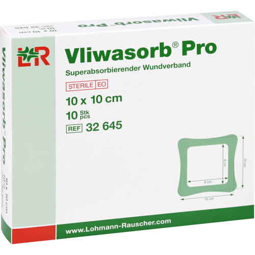 VLIWASORB Pro superabsorb.Komp.steril 10x10 cm VLIWASORB Pro superabsorb.Komp.steril 10x10 cm