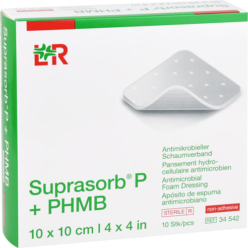 SUPRASORB P+PHMB Schaumverband 10x10 cm SUPRASORB P+PHMB Schaumverband 10x10 cm
