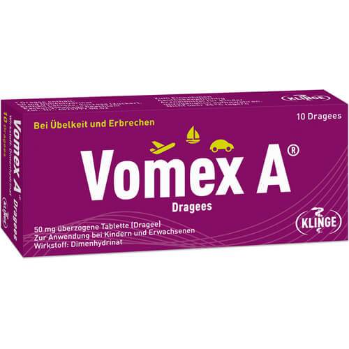 VOMEX A Dragees 50 mg überzogene Tabletten VOMEX A Dragees 50 mg überzogene Tabletten