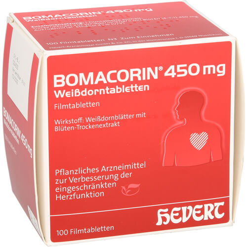 BOMACORIN 450 mg Weißdorntabletten BOMACORIN 450 mg Weißdorntabletten