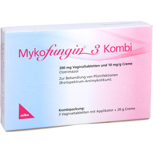 MYKOFUNGIN 3 Kombi 200 mg Vaginaltab.+10 mg/g Cre. MYKOFUNGIN 3 Kombi 200 mg Vaginaltab.+10 mg/g Cre.