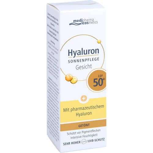 HYALURON SONNENPFLEGE Gesicht Creme LSF 50+ getönt HYALURON SONNENPFLEGE Gesicht Creme LSF 50+ getönt