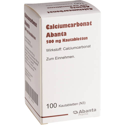 CALCIUMCARBONAT ABANTA 500 mg Kautabletten CALCIUMCARBONAT ABANTA 500 mg Kautabletten