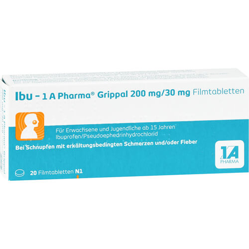 IBU-1A Pharma Grippal 200 mg/30 mg Filmtabletten IBU-1A Pharma Grippal 200 mg/30 mg Filmtabletten