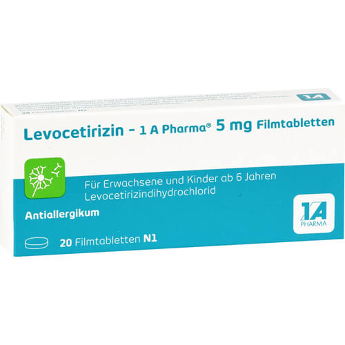 LEVOCETIRIZIN-1A Pharma 5 mg Filmtabletten LEVOCETIRIZIN-1A Pharma 5 mg Filmtabletten