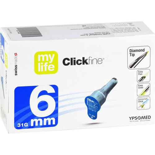 MYLIFE Clickfine Pen-Nadeln 6 mm 31 G MYLIFE Clickfine Pen-Nadeln 6 mm 31 G