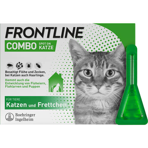 FRONTLINE COMBO® der Kombischutz für Tier und Heim gegen Zecken, Flöhe und Haarlinge bei Katzen und Frettchen FRONTLINE COMBO® der Kombischutz für Tier und Heim gegen Zecken, Flöhe und Haarlinge bei Katzen und Frettchen