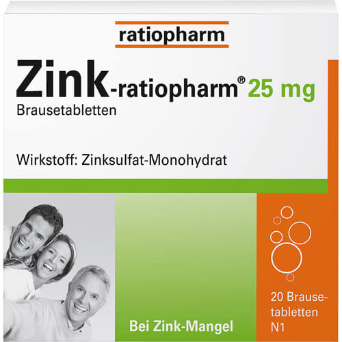 ZINK-RATIOPHARM 25 mg Brausetabletten ZINK-RATIOPHARM 25 mg Brausetabletten