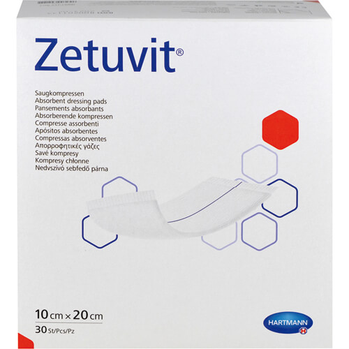 ZETUVIT Saugkompressen unsteril 10x20 cm ZETUVIT Saugkompressen unsteril 10x20 cm