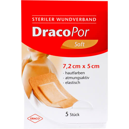 DRACOPOR Wundverband 5x7,2 cm steril hautfarben DRACOPOR Wundverband 5x7,2 cm steril hautfarben