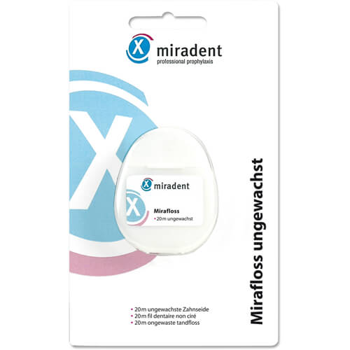 MIRADENT Zahnseide Mirafloss ungewachst 20 m MIRADENT Zahnseide Mirafloss ungewachst 20 m
