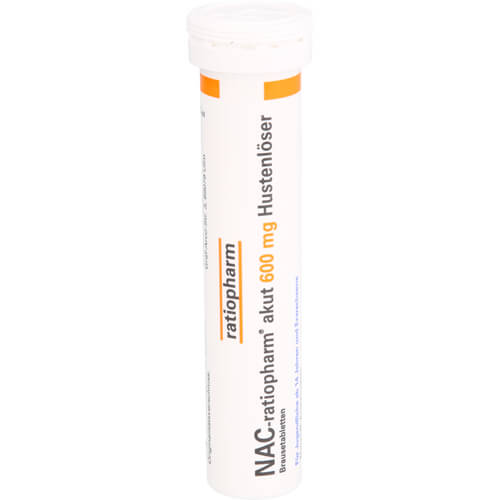 NAC-ratiopharm akut 600 mg Hustenlöser Brausetabl. NAC-ratiopharm akut 600 mg Hustenlöser Brausetabl.