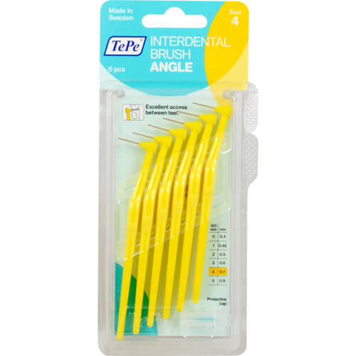 TEPE Angle Interdentalbürste 0,7mm gelb TEPE Angle Interdentalbürste 0,7mm gelb