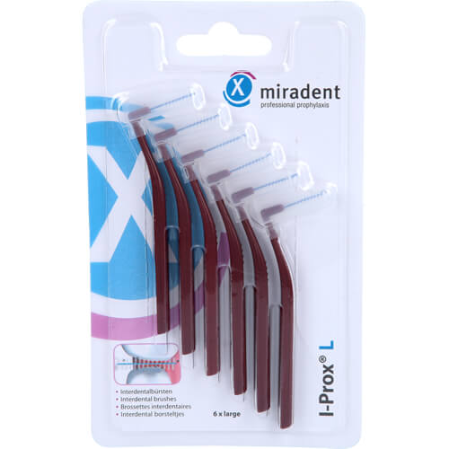 MIRADENT Interdentalbürste I-Prox L 0,8 mm bordea. MIRADENT Interdentalbürste I-Prox L 0,8 mm bordea.