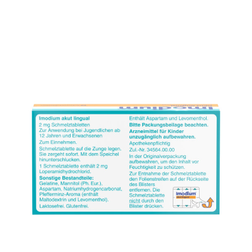 IMODIUM akut lingual Schmelztabletten IMODIUM akut lingual Schmelztabletten