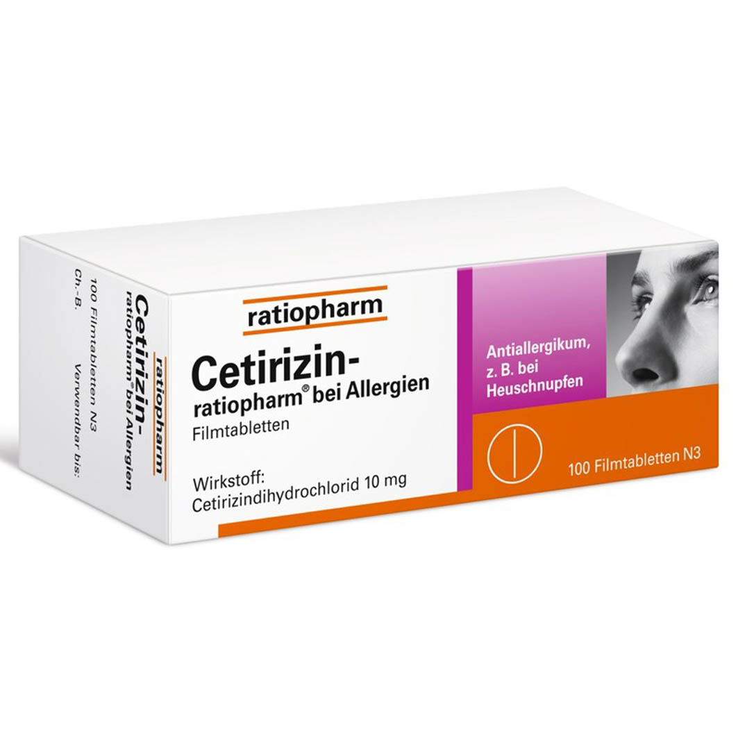 CETIRIZIN-ratiopharm bei Allergien 10 mg Filmtabl. CETIRIZIN-ratiopharm bei Allergien 10 mg Filmtabl.