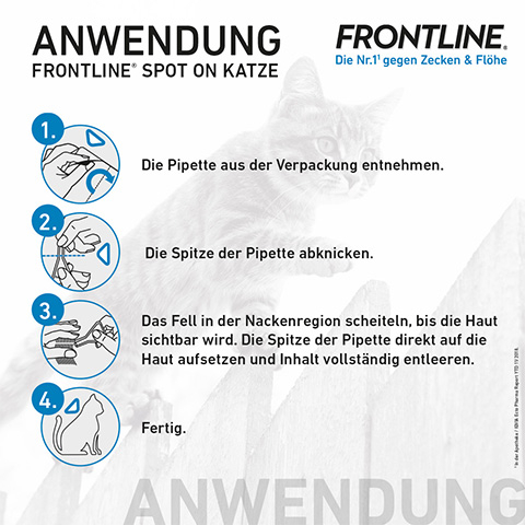 FRONTLINE® SPOT ON Katze gegen Zecken und Flöhe FRONTLINE® SPOT ON Katze gegen Zecken und Flöhe