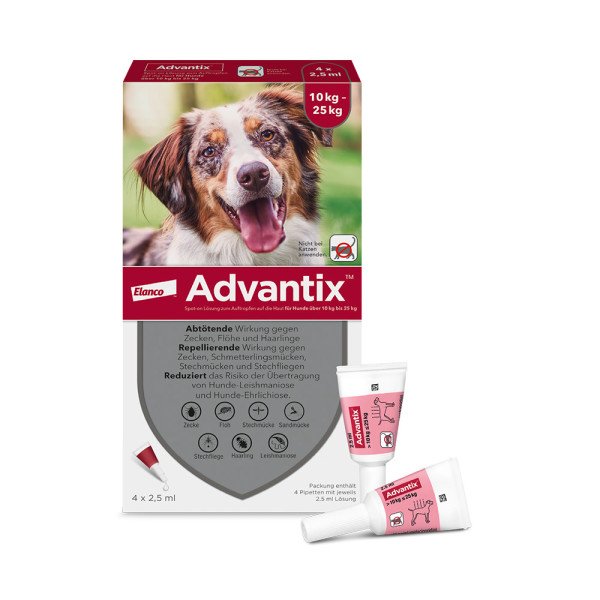 ADVANTIX Spot-on Lsg.z.Auftr.a.d.H.f.Hund 10-25 kg ADVANTIX Spot-on Lsg.z.Auftr.a.d.H.f.Hund 10-25 kg