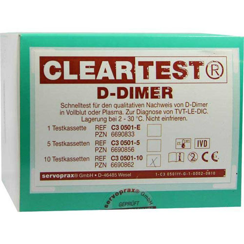 D-DIMER Cleartest Vollblut TVT LE DIC D-DIMER Cleartest Vollblut TVT LE DIC