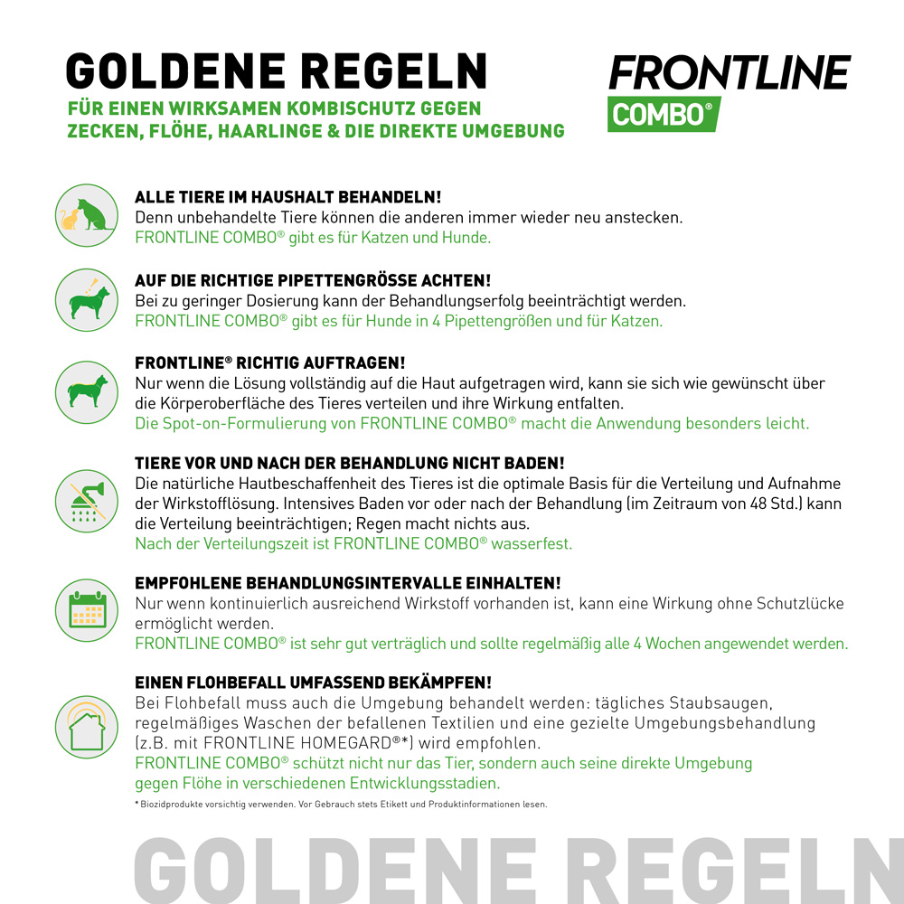 FRONTLINE COMBO® der Kombischutz für Tier und Heim gegen Zecken, Flöhe und Haarlinge bei Katzen und Frettchen FRONTLINE COMBO® der Kombischutz für Tier und Heim gegen Zecken, Flöhe und Haarlinge bei Katzen und Frettchen