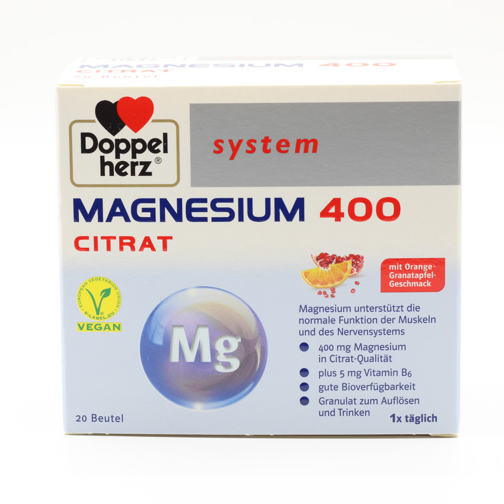 DOPPELHERZ Magnesium 400 Citrat system Granulat DOPPELHERZ Magnesium 400 Citrat system Granulat