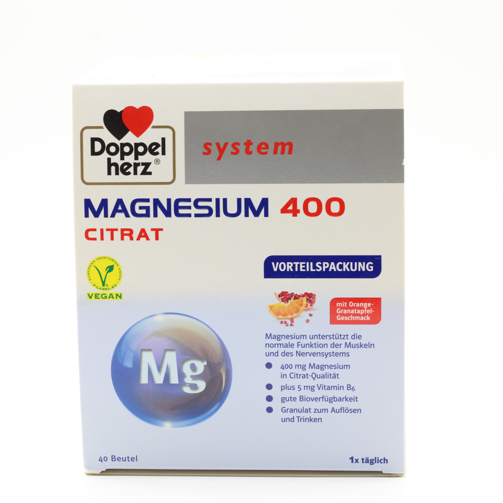 DOPPELHERZ Magnesium 400 Citrat system Granulat DOPPELHERZ Magnesium 400 Citrat system Granulat