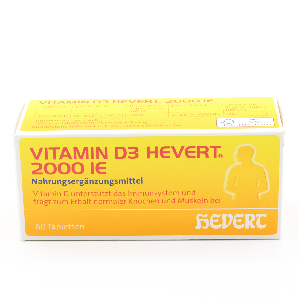 VITAMIN D3 HEVERT 2000 I.E. Tabletten VITAMIN D3 HEVERT 2000 I.E. Tabletten