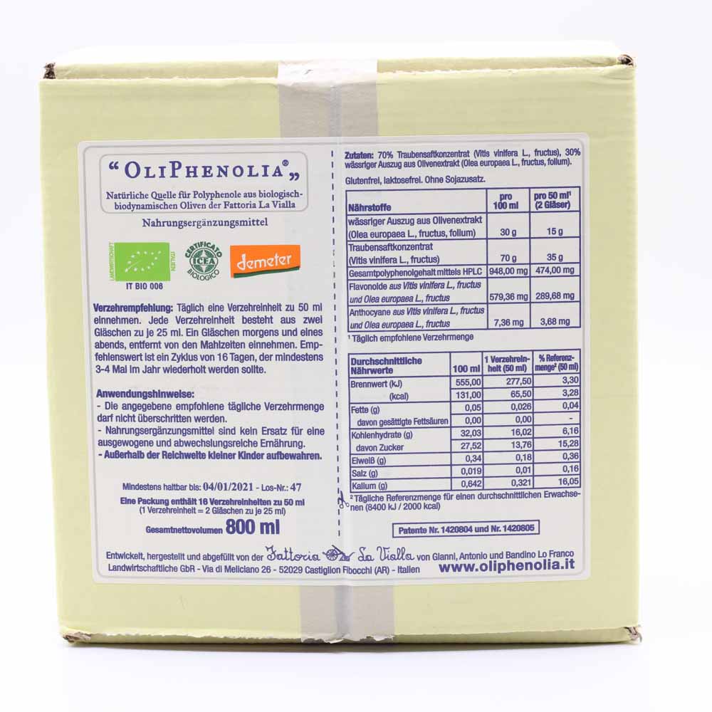 OLIPHENOLIA Flüssigkeit zum Einnehmen OLIPHENOLIA Flüssigkeit zum Einnehmen