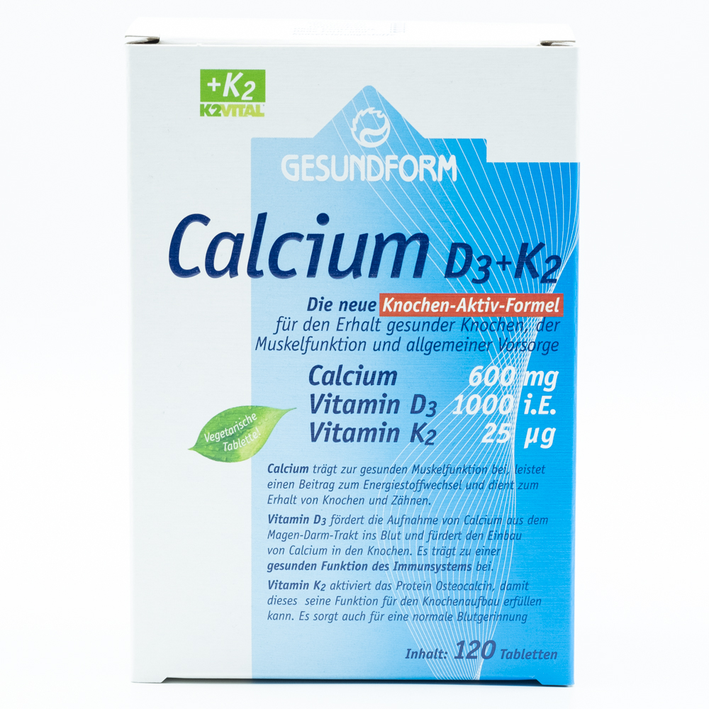 GESUNDFORM Calcium D3+K2 Tabletten GESUNDFORM Calcium D3+K2 Tabletten