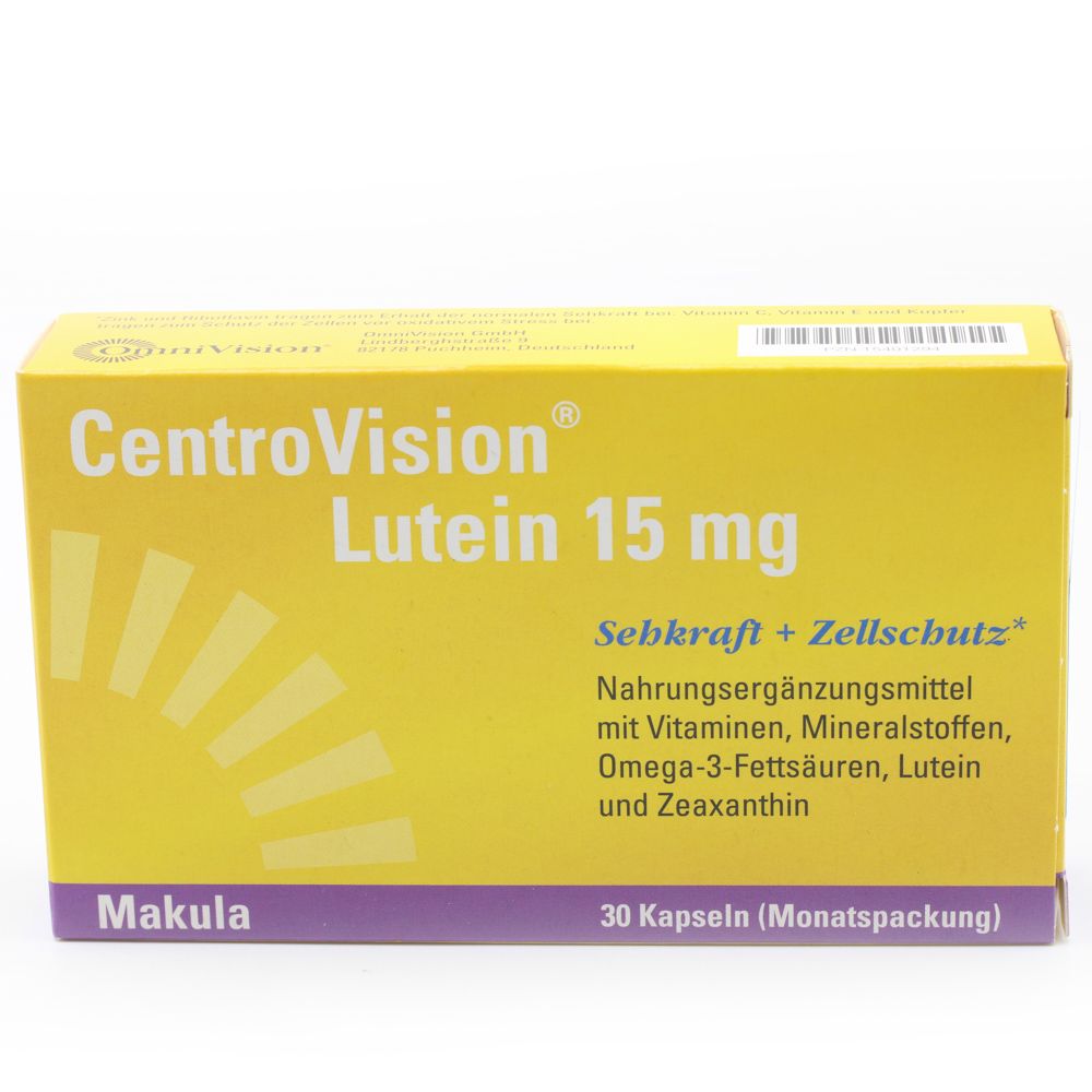 CENTROVISION Lutein 15 mg Kapseln CENTROVISION Lutein 15 mg Kapseln