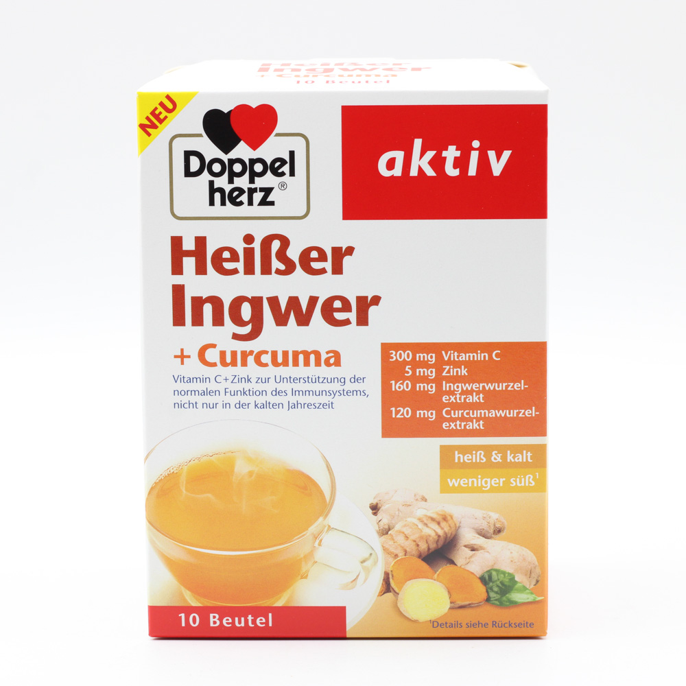 DOPPELHERZ heißer Ingwer+Curcuma Beutel DOPPELHERZ heißer Ingwer+Curcuma Beutel