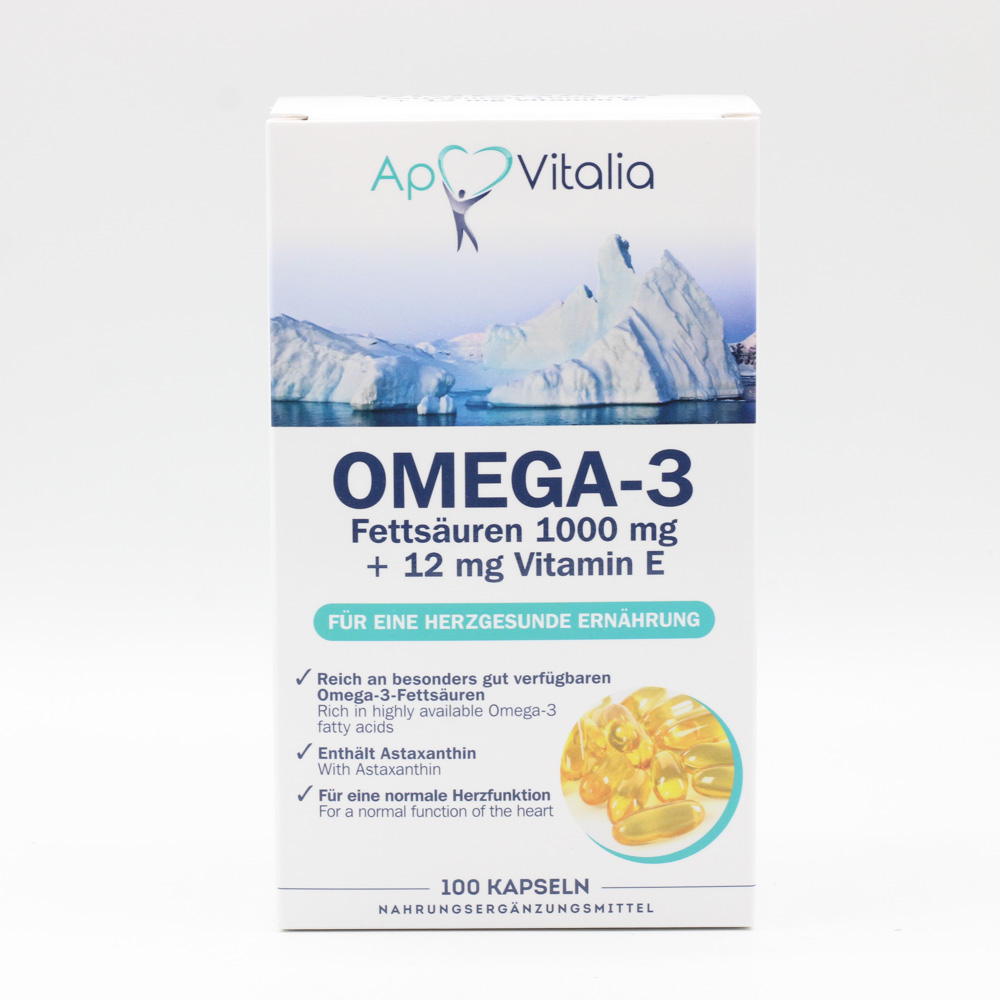 APOVITALIA Omega-3 Fettsäuren 1000mg+12mg Vit.E APOVITALIA Omega-3 Fettsäuren 1000mg+12mg Vit.E