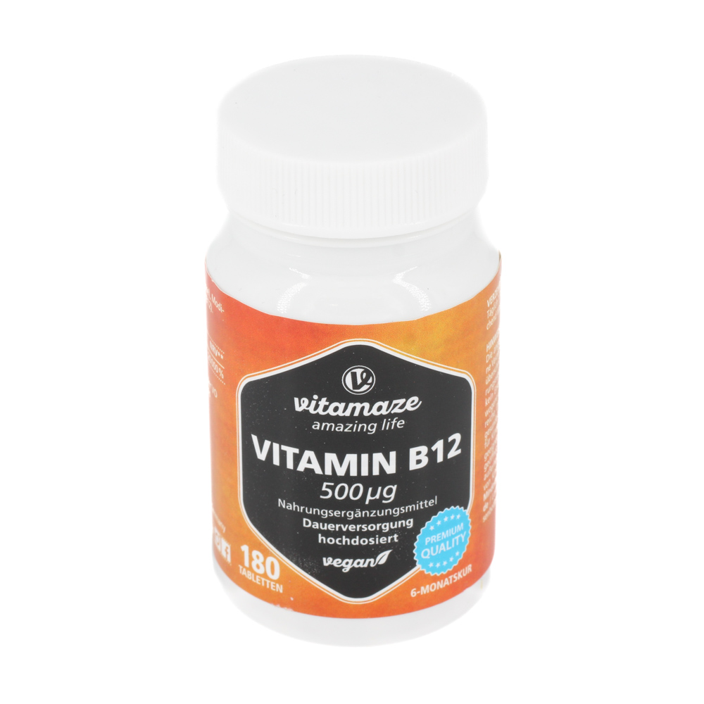 VITAMIN B12 500 μg hochdosiert vegan Tabletten VITAMIN B12 500 μg hochdosiert vegan Tabletten
